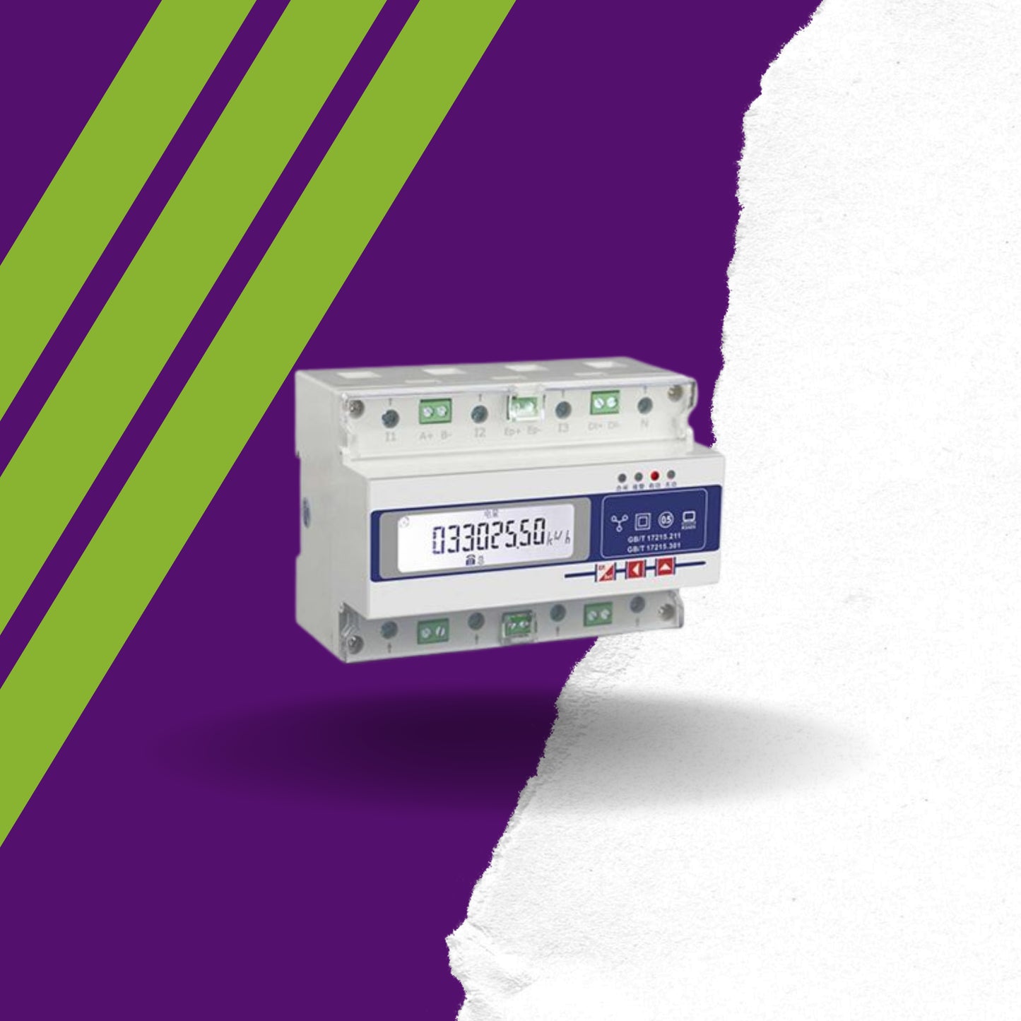 Έξυπνος μετρητής αμφίδρομος τριφασικός μετρητής για παρακολούθηση της κατανάλωσης ενέργειας