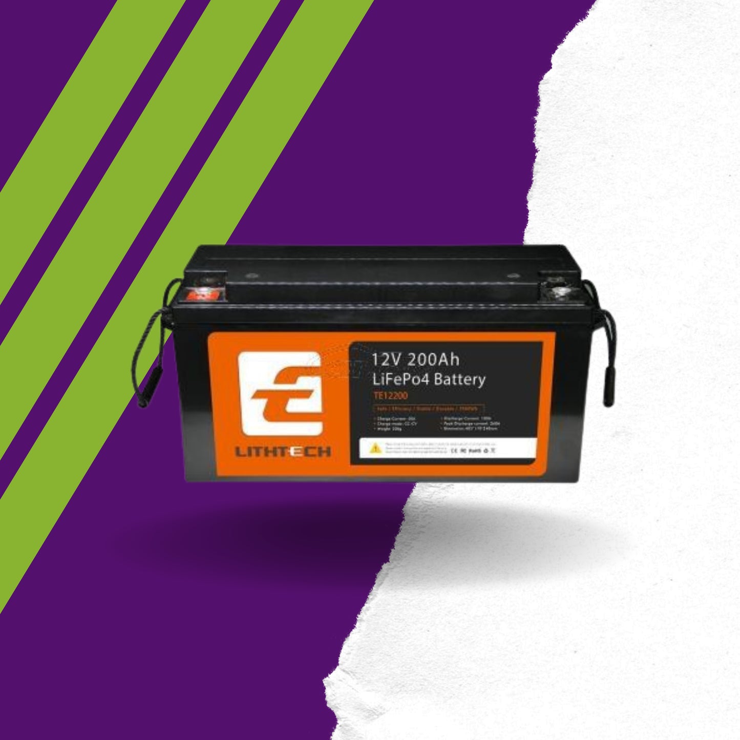 Μπαταρία 12V 200Ah LifePO4 με λιθοτεχνία bluetooth