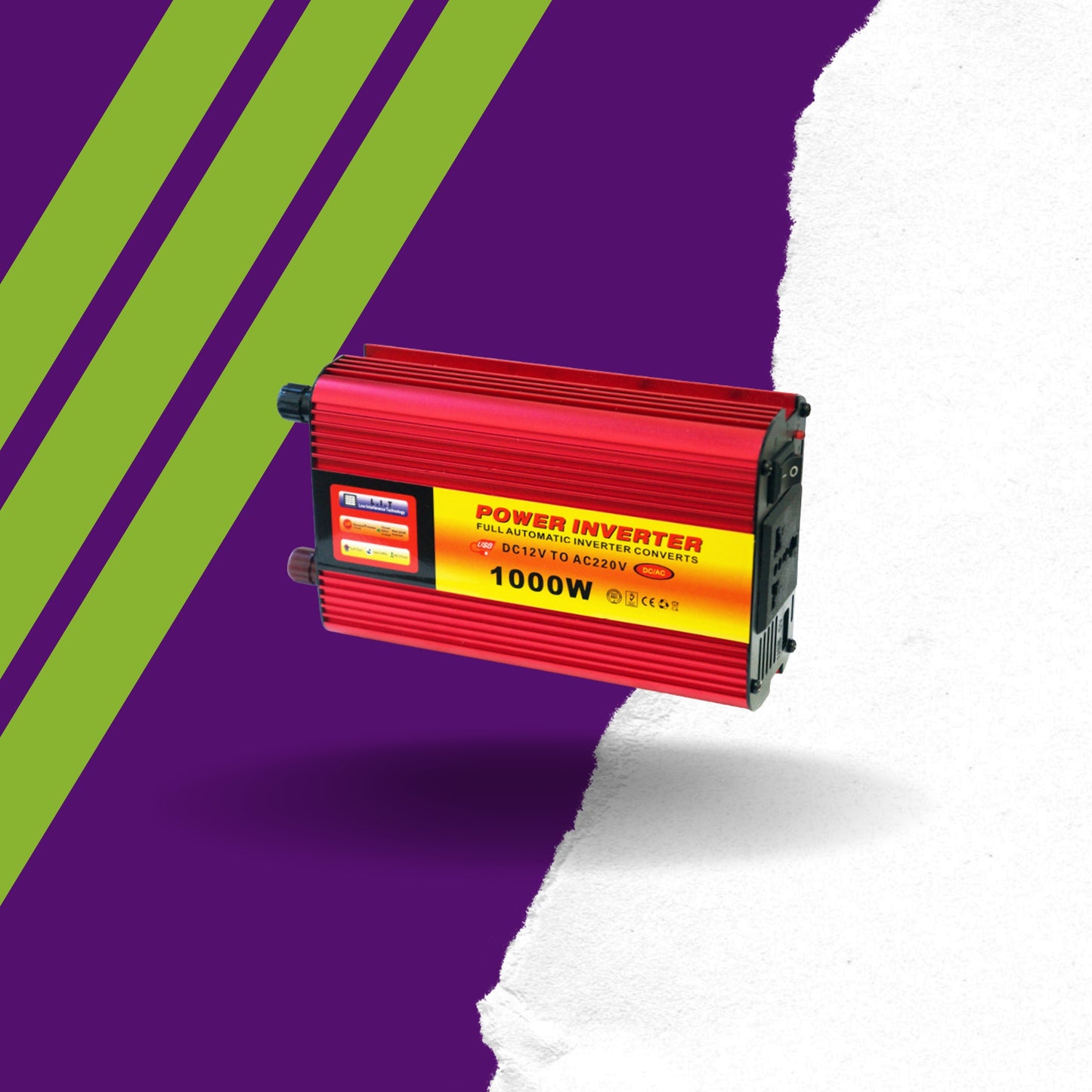 Inverter Power / 12V / 1000W Τροποποιημένο ημιτόνο