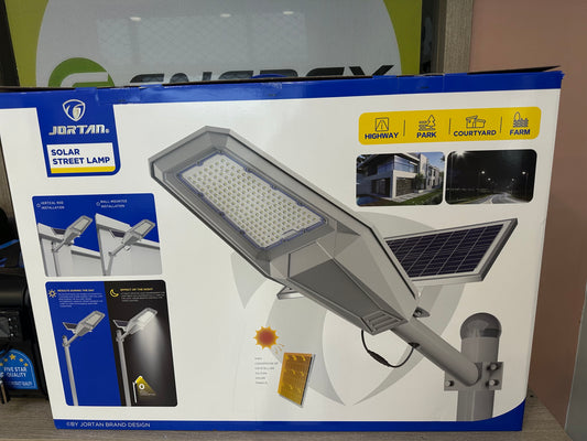 Ηλιακό Φωτιστικό Δρόμου Ψυχρό Λευκό με Τηλεχειριστήριο Jortan IP67 JT-ZJTZ-120W 55281967