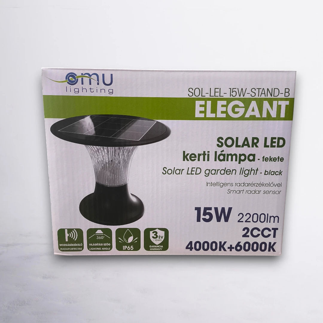 15 W Ηλιακό Φωτιστικό Πυλώνας 4000/6000 K